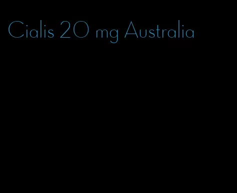 Cialis 20 mg Australia