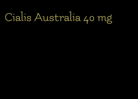 Cialis Australia 40 mg