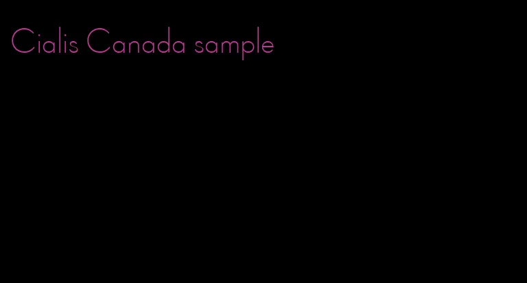 Cialis Canada sample