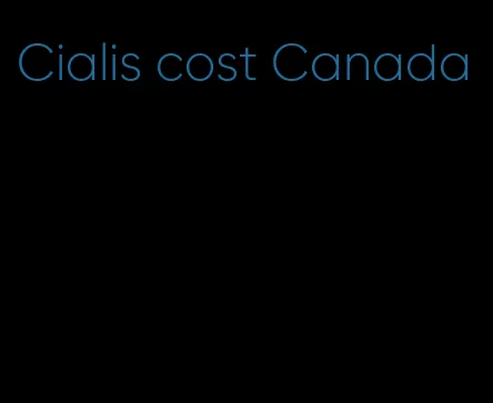 Cialis cost Canada