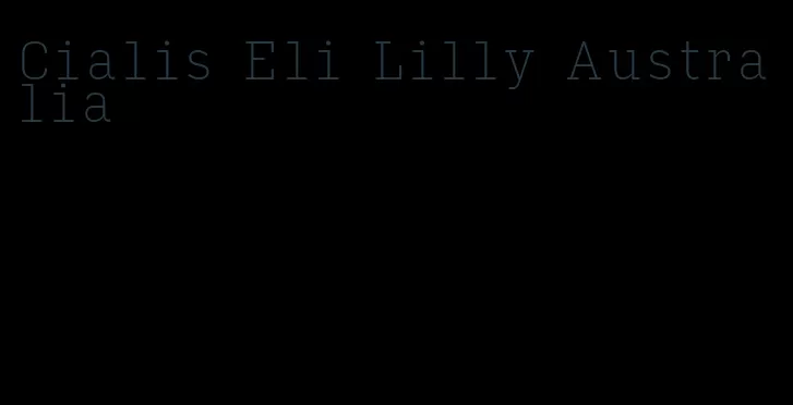 Cialis Eli Lilly Australia