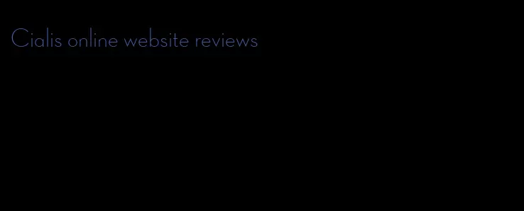 Cialis online website reviews