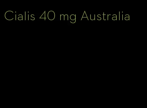 Cialis 40 mg Australia