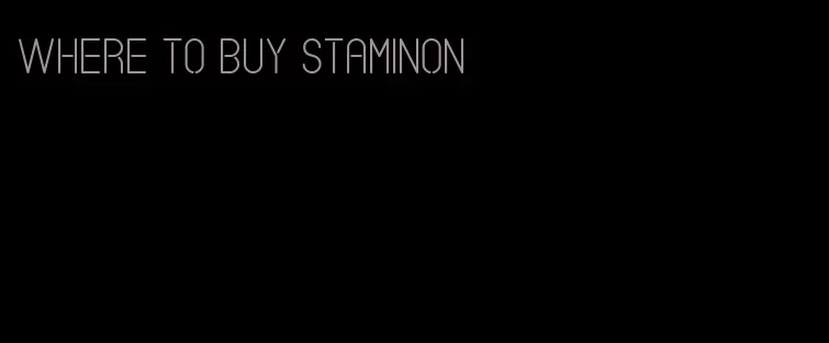 where to buy staminon