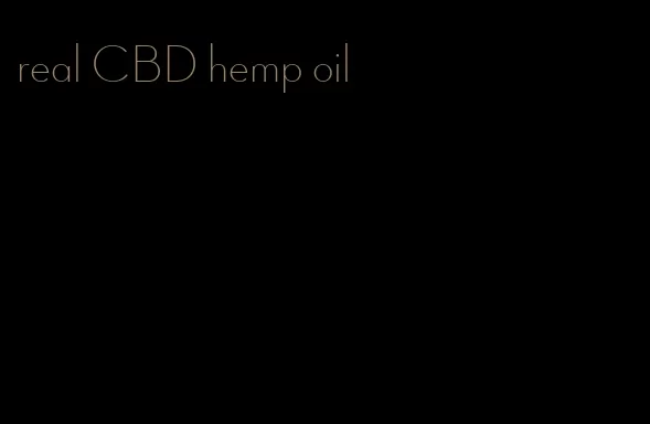 real CBD hemp oil