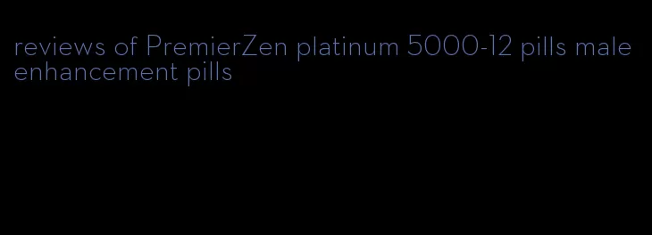 reviews of PremierZen platinum 5000-12 pills male enhancement pills