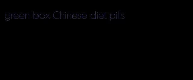 green box Chinese diet pills