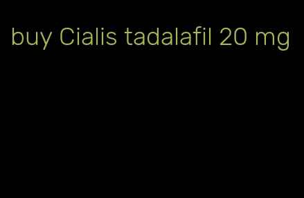 buy Cialis tadalafil 20 mg