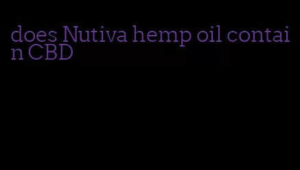 does Nutiva hemp oil contain CBD