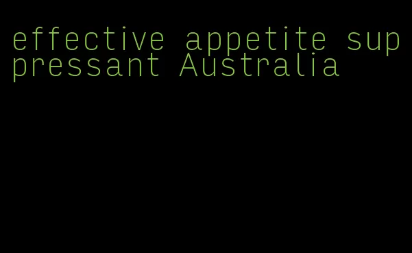 effective appetite suppressant Australia