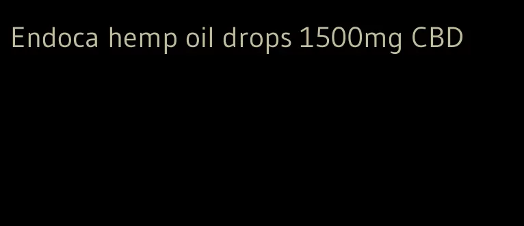 Endoca hemp oil drops 1500mg CBD