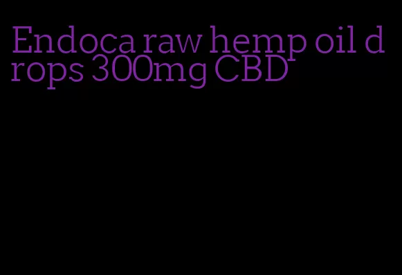 Endoca raw hemp oil drops 300mg CBD