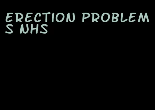 erection problems NHS