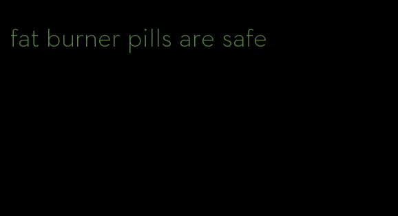 fat burner pills are safe