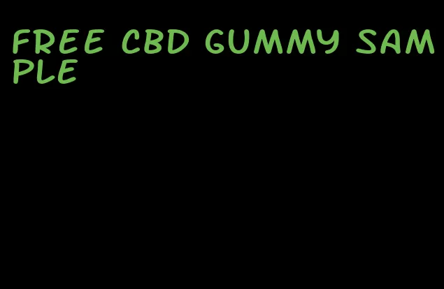 free CBD gummy sample