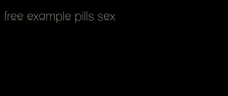 free example pills sex
