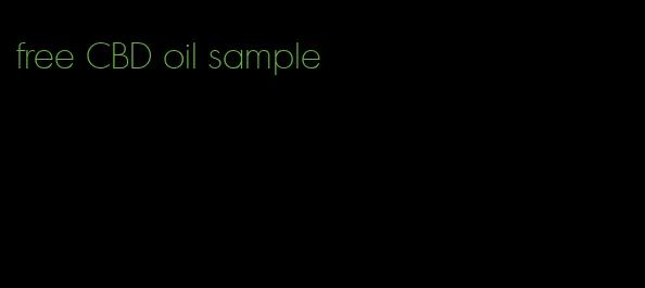 free CBD oil sample