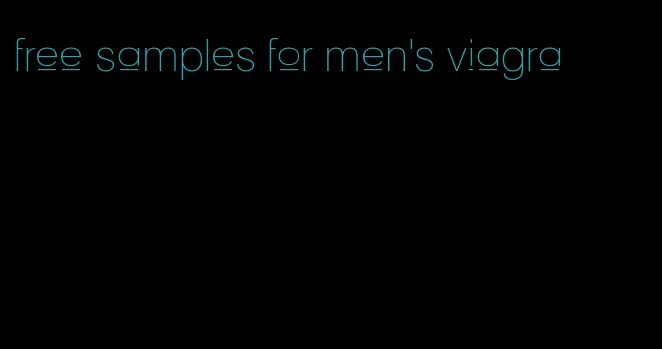 free samples for men's viagra