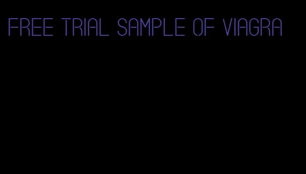 free trial sample of viagra