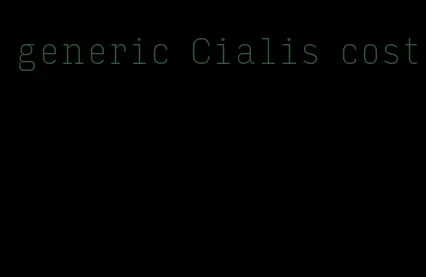 generic Cialis cost