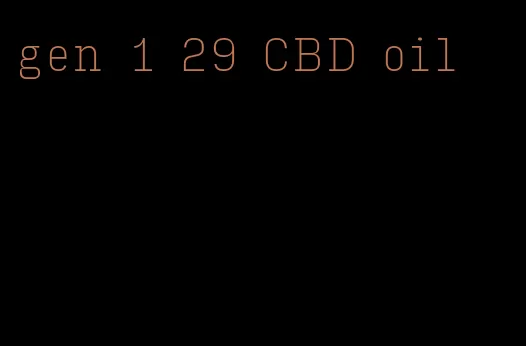 gen 1 29 CBD oil