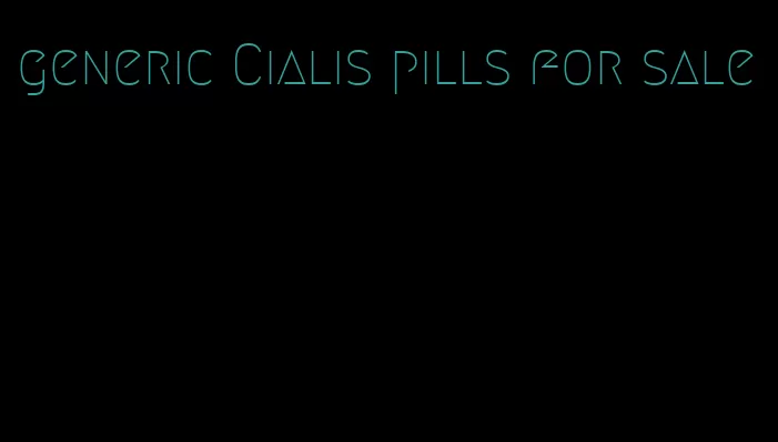 generic Cialis pills for sale