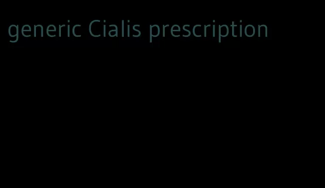 generic Cialis prescription