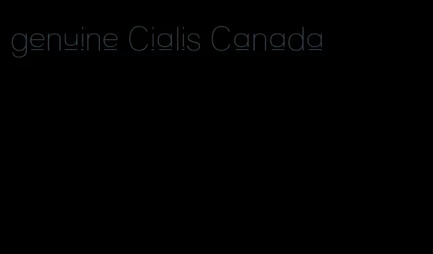 genuine Cialis Canada