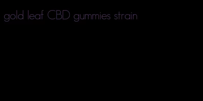 gold leaf CBD gummies strain