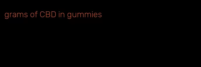 grams of CBD in gummies