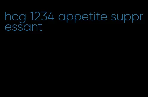 hcg 1234 appetite suppressant