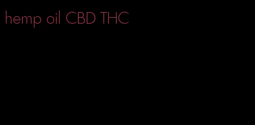 hemp oil CBD THC