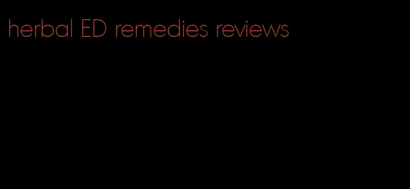 herbal ED remedies reviews