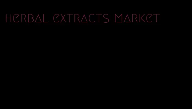 herbal extracts market