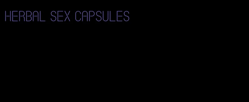 herbal sex capsules