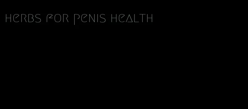 herbs for penis health