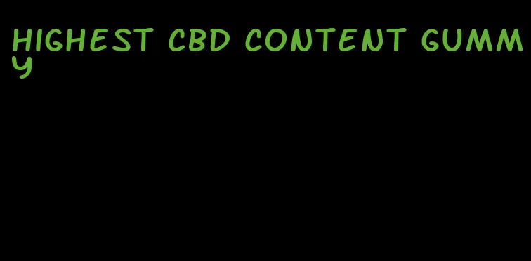 highest CBD content gummy