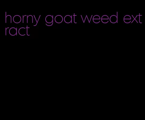 horny goat weed extract