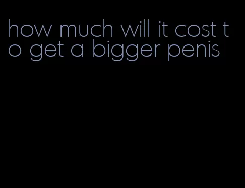 how much will it cost to get a bigger penis