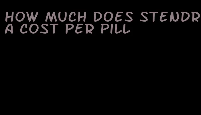 how much does Stendra cost per pill