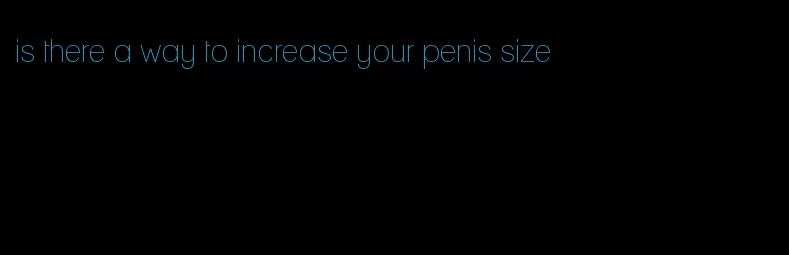 is there a way to increase your penis size