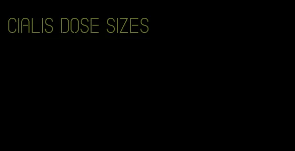 Cialis dose sizes