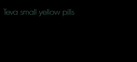 Teva small yellow pills