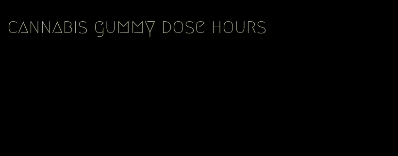 cannabis gummy dose hours
