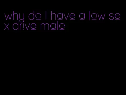 why do I have a low sex drive male