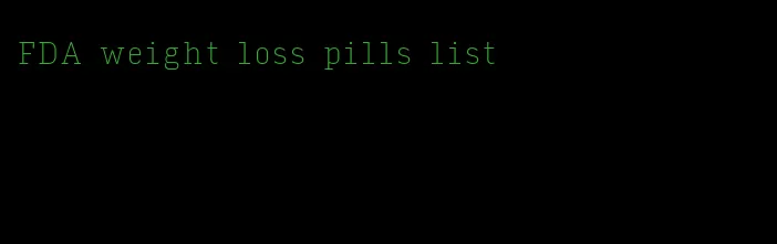 FDA weight loss pills list