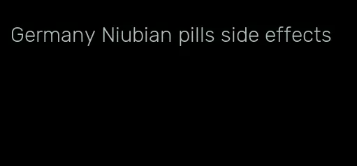 Germany Niubian pills side effects