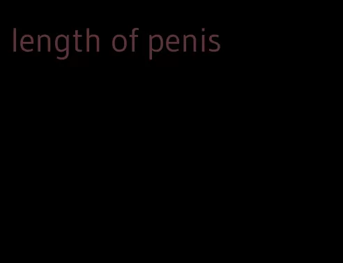 length of penis
