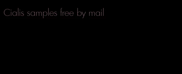 Cialis samples free by mail