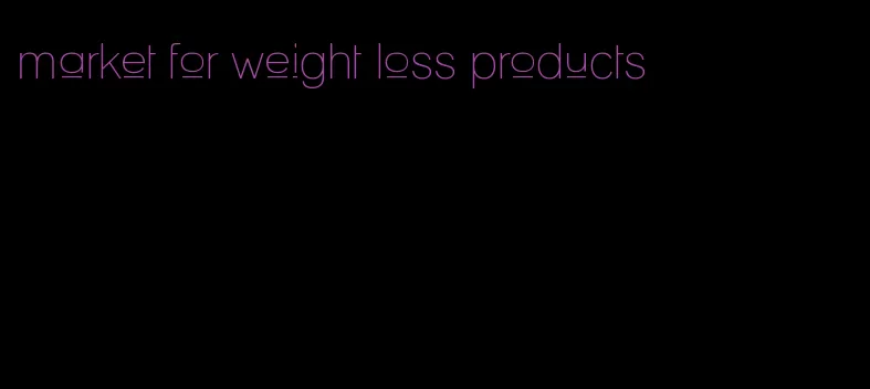 market for weight loss products